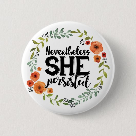 Lustig dennoch bestand sie niedliches Vintages Button (Vorderseite)