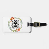 Lustig dennoch bestand sie niedliches Vintages Gepäckanhänger (Vorderseite horizontal)