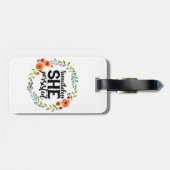 Lustig dennoch bestand sie niedliches Vintages Gepäckanhänger (Rückseite horizontal)