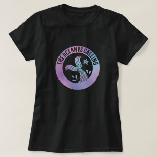 Lustig Der Ozean Ruft Meerjungfrau Galaxie T-Shirt