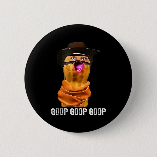 Lustig Der Verbrannte Erdnuss-Goop-Bungulator Button (Vorderseite)