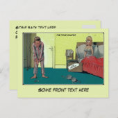 Lustig der wirkliche Golfspieler, gerade Ankündigungspostkarte (Vorne/Hinten)