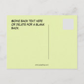 Lustig der wirkliche Golfspieler, gerade Ankündigungspostkarte (Rückseite)