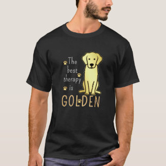 Lustig Die beste Therapie ist Golden Retriever Hun T-Shirt