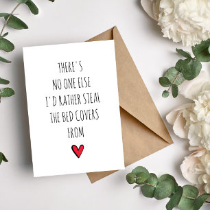 Lustig: Die Bettdecke stehlen  Feiertagskarte