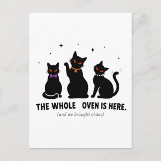 Lustig Die ganze Hexenzunft ist hier Schwarze Katz Postkarte