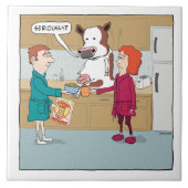 Lustig, die Kuh melkend Fliese (Vorderseite)