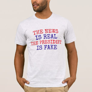 Lustig "Die Nachrichten sind echt. Der Präsident i T-Shirt