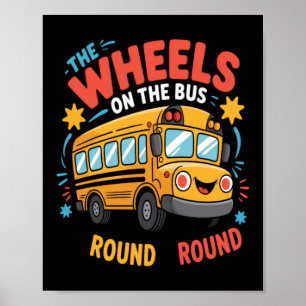 Lustig Die Räder Auf Dem Bus Poster