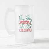 lustig Diese Jahreszeit trinkt Weihnachten Mattglas Bierglas (Links)