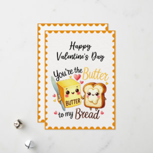 Lustig, du bist die Butter zu meinem Brot zum Vale Feiertagskarte