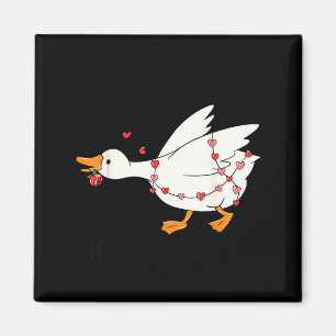 Lustig, du bringst mein Herz zum Hupen, Gans Herz  Magnet
