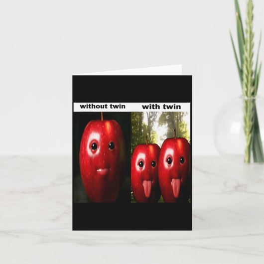 Lustig Dumm Ai Gen Z Meme Brainrot Humor Zwillinge Karte (Vorderseite)