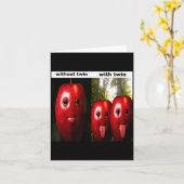 Lustig Dumm Ai Gen Z Meme Brainrot Humor Zwillinge Karte (Gelbe Blume)