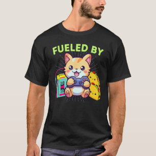 Lustig Durch Gaming Katzen Tacos & Die 80er  Gamer T-Shirt
