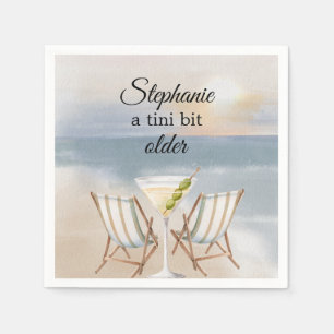 Lustig Ein Tini Bisschen Älter Beach Party 50. Geb Serviette