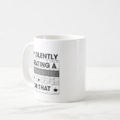 Lustig: Eine Tabelle wird schweigend erstellt - Fu Kaffeetasse (Vorderseite Links)
