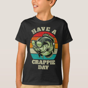 Lustig Einen Crappie Tag Haben Retro Angeln Sarkas T-Shirt