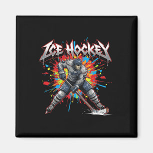 Lustig Eis-hockey Spieler Berg Team Crew Spruch Ei Magnet