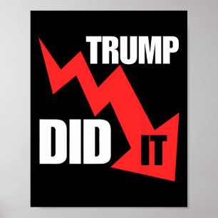 Lustig Er Hat Es Getan Wirtschaft Aktien Tee Trump Poster