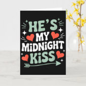 Lustig Er Ist Mein Mitternachts-Kuss Valentinstag  Karte (Gelbe Blume)