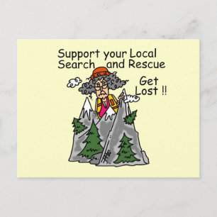 Lustig erhalten Sie verloren Postkarte