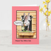 Lustig erhalten Sie wohle bald Giraffe durch Karte (Gelbe Blume)