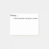 Lustig, erinnere mich ich nicht, Ihren Meinung Post-it Klebezettel (Vorderseite)