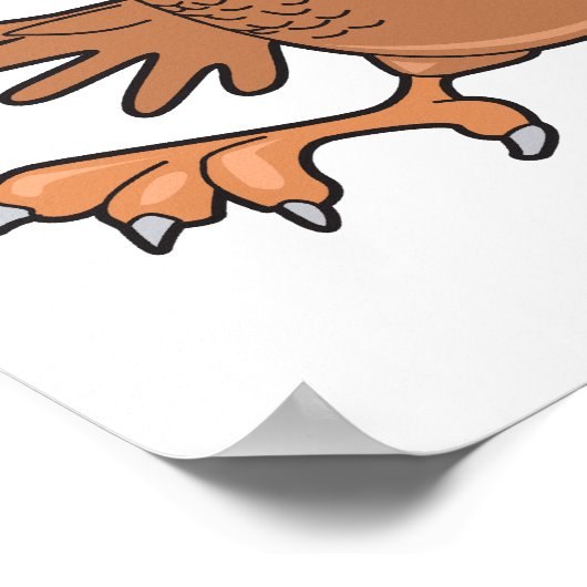 lustig erschreckter Truthahn Poster (Ecke)