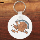 lustig erschreckter Truthahn Schlüsselanhänger (Vorderseite)