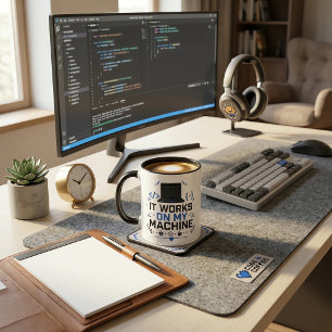 Lustig Es Funktioniert Auf Meiner Maschine Program Tasse