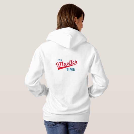Lustig "es ist Mueller-Zeit " Hoodie (Schwarz voll)