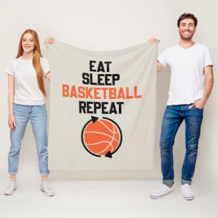 Lustig essen schlafen Basketball wiederholen Wortk Fleecedecke
