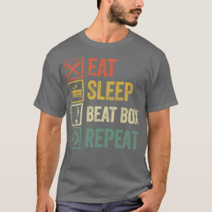 Lustig essen schlafen schlagen box wiederholen ret T-Shirt