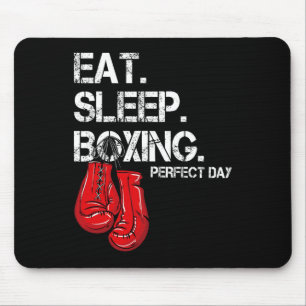 Lustig Essen. Schlafen. Wiederholen. Boxfan Perfek Mousepad