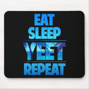 Lustig Essen Schlafen Yeet Wiederholen Vintage Mousepad