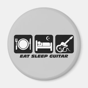 Lustig essen Sie Schlafgitarre Magnet