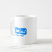 Lustig essen Sie Schlafgolf Kaffeetasse (Vorderseite Links)