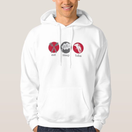 Lustig essen Sie Schlaftuba-MusikHoodie Hoodie (Vorderseite)