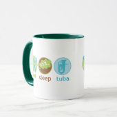 Lustig essen Sie Schlaftuba-Tassen-Geschenk Tasse (Vorderseite Links)