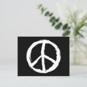 lustig expressionistisch PEACE SIGN | Postkarte (Stehend Vorderseite)