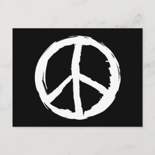 lustig expressionistisch PEACE SIGN Postkarte