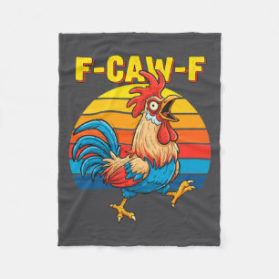 Lustig F Awk F Huhn F Krähen F Hahn Pun Retro Cl Fleecedecke