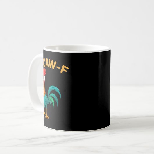 Lustig F-caw-f Huhn Fcawf Huhn Kaffeetasse (Vorderseite Links)