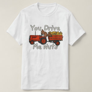 Lustig fahren Sie mich Nuts Eichhörnchen-Wortspie T-Shirt