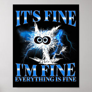 Lustig Fein Fein Alles ist Fein Katzenliebhaber Poster