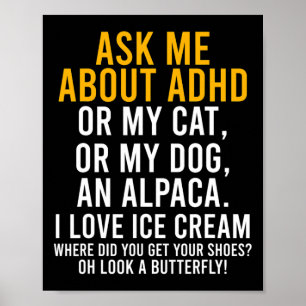 Lustig Frag Mich Über Adhd Autismus Psychische Ges Poster