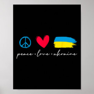Lustig Frieden Liebe Ukraine Ukrainische Flagge Li Poster