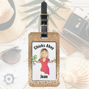 Lustig für ihren Kreuzfahrt-Glitzer  Gepäckanhänger