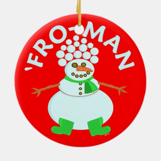 Lustig 'für Schneemann-Weihnachten Keramik Ornament (Hinten)